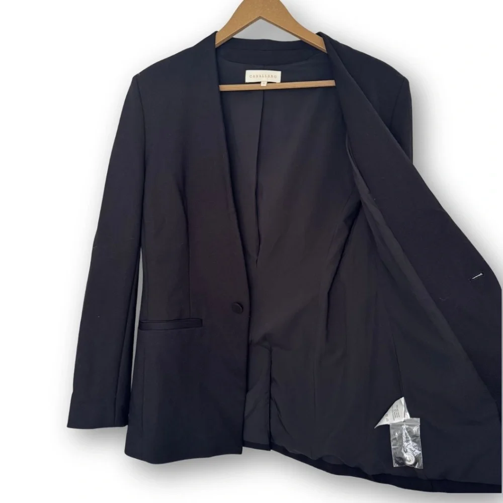 NWOT Caballero Single Button Women's Black Suit Jacket Blazer